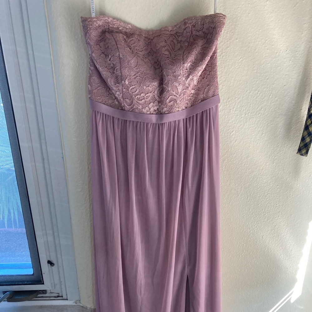 Mauve bridesmaid Davids Bridals